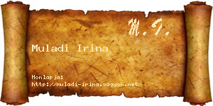 Muladi Irina névjegykártya